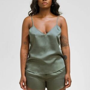Ettitude NWOT Women’s Olive Green Sateen Cami  Adjustable Strap Bamboo